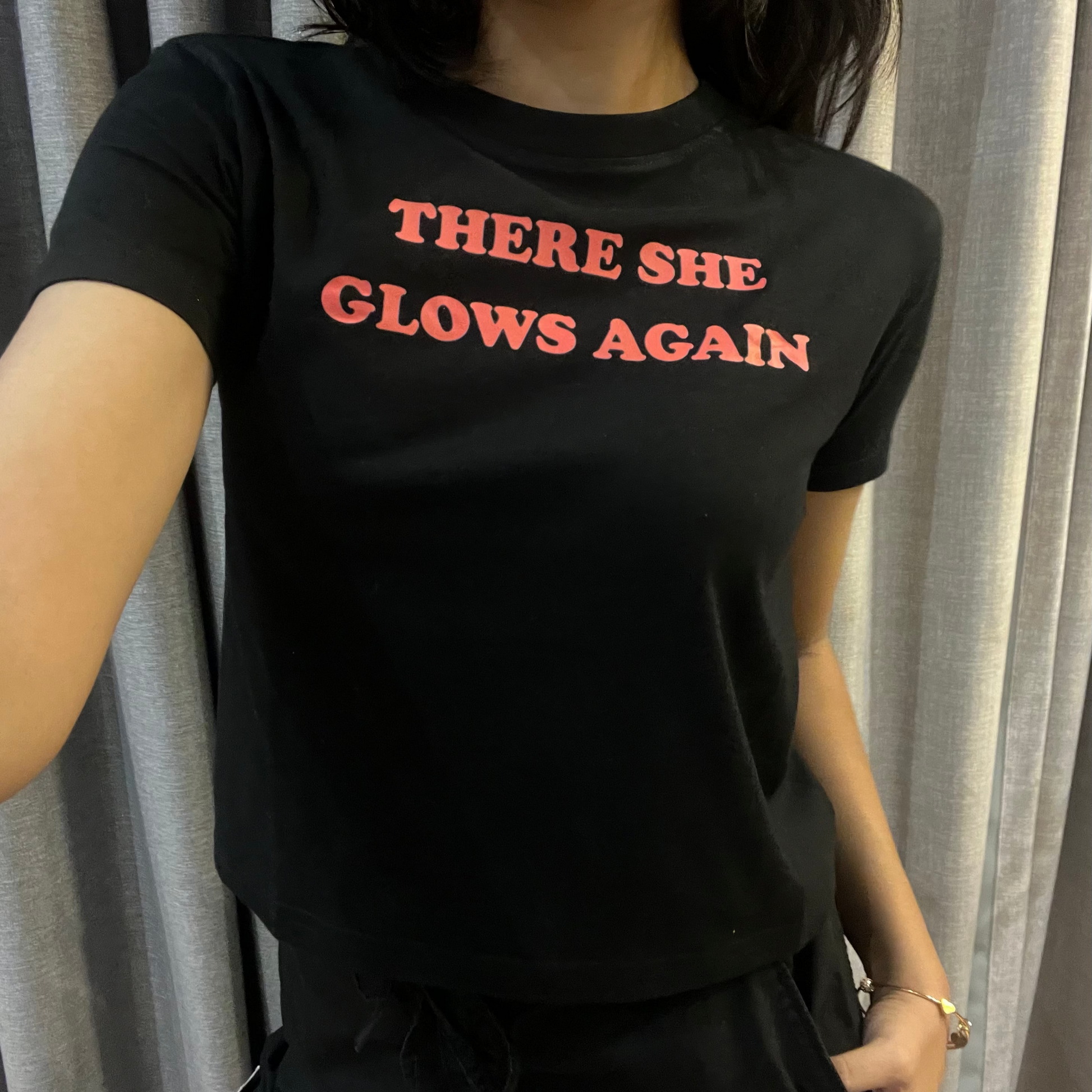 There She Glows Again Crop Top - Drikko